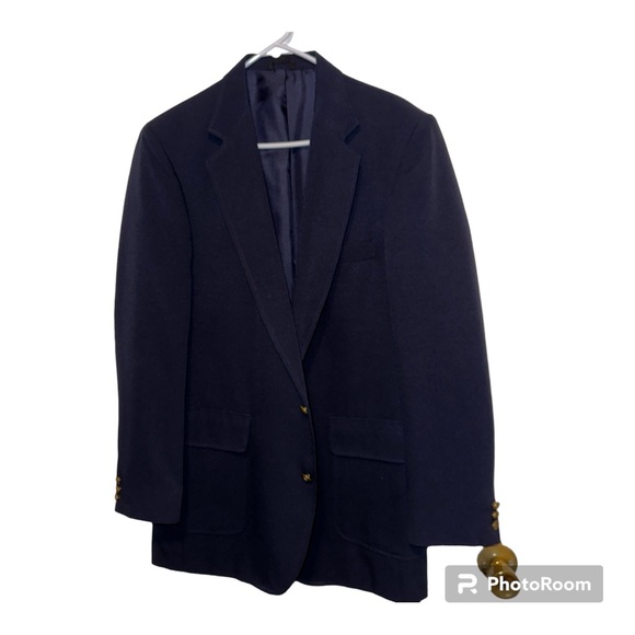 Reed ST James men’s blazer suit, jacket coat navy blue size 42L with gold - Picture 1 of 8